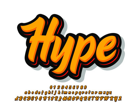Modern script font and mumber
