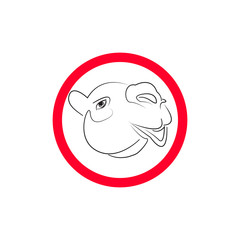 illustration of camel in a circle