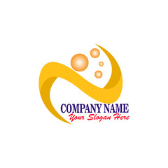 3-dimensional circle logo with abstract circles