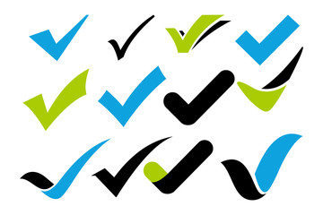 check logo icon vector set