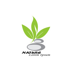 Natural product logo design vector template