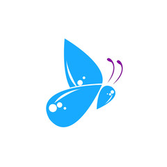 Modern and simple logo design for abstract butterfly