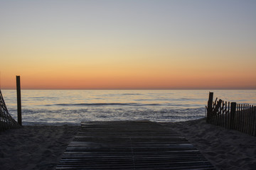 Sunrise over the Atlantic ocean as seen from Rodanthe on the Outer Banks of North Carolina