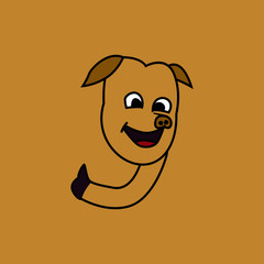 vector illustration of cartoon pig. the pig stretches his thumb