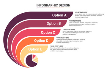 Infographic Template Hexagon Design Options and Steps Progress Bussines Vector