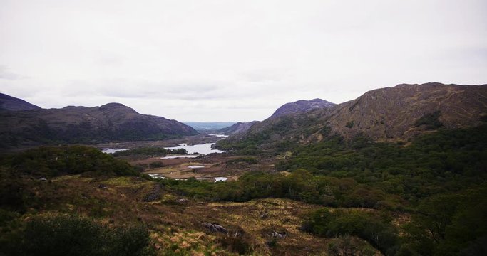 Wide shot of ireland national park killarney