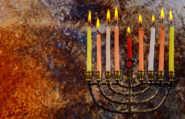 Chanukah Menorah Chanukiah Jewish holiday background
