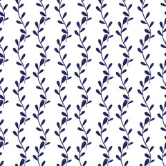Cartoon hand drawn leaves seamless pattern background.  Design for fabric, wrapping, textile, wallpaper, apparel.
