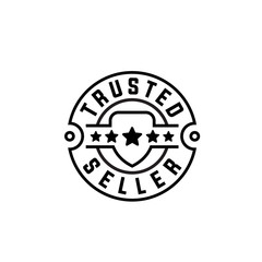 Trusted Seller Stamp Logo Design for online shop