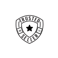 Trusted Seller Stamp Logo Design for online shop