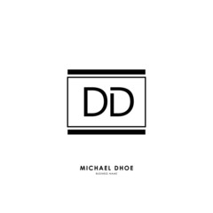 D DD Initial logo letter with minimalist concept. Vector with scandinavian style logo.