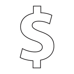 Dollar Line Icon symbol