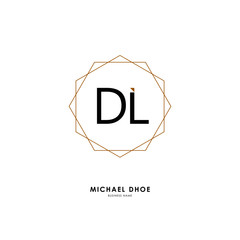 D L DL Initial logo letter with minimalist concept. Vector with scandinavian style logo.