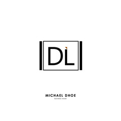 D L DL Initial logo letter with minimalist concept. Vector with scandinavian style logo.