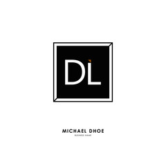 D L DL Initial logo letter with minimalist concept. Vector with scandinavian style logo.