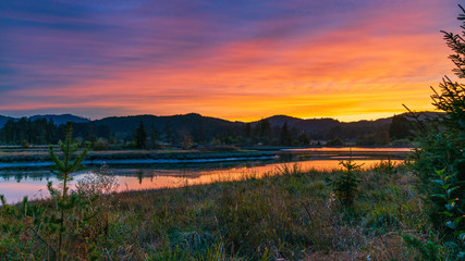 Sunset Along Randall Preserve, Puget Sound