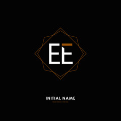 E EE Initial logo letter with minimalist concept. Vector with scandinavian style logo.