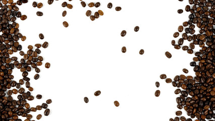 Obraz premium Coffee beans. Isolated on a white background.