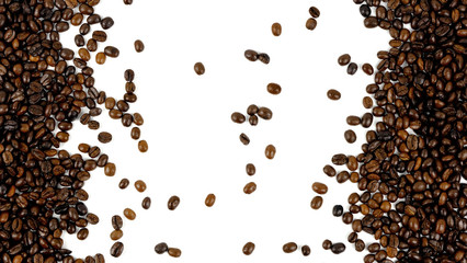Coffee beans. Isolated on a white background.