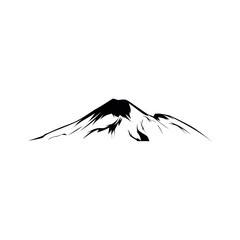 mountain black and white vector