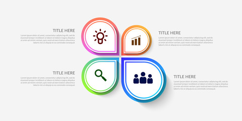 Modern workflow infographic template, Business process graphic with multiple options