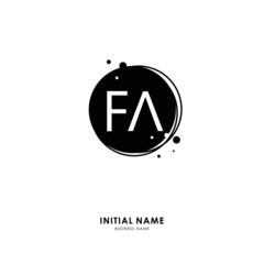 F A FA Initial logo letter with minimalist concept. Vector with scandinavian style logo.