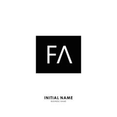 F A FA Initial logo letter with minimalist concept. Vector with scandinavian style logo.
