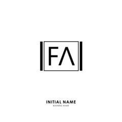 F A FA Initial logo letter with minimalist concept. Vector with scandinavian style logo.