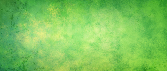 Speckled yellow and green background with mottled sunshine texture and distressed old texture with paint drips and drops in dark green stains