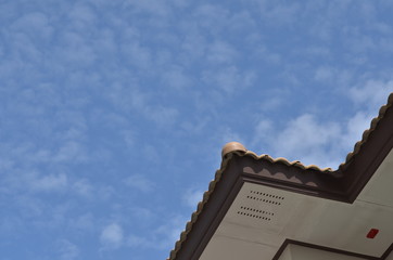Clear blue sky from my garden