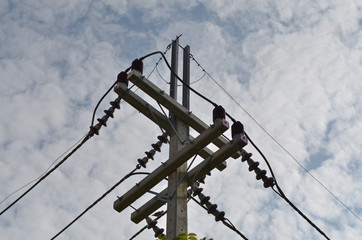 Electricity Post in my Garden 
