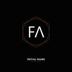 F A FA Initial logo letter with minimalist concept. Vector with scandinavian style logo.