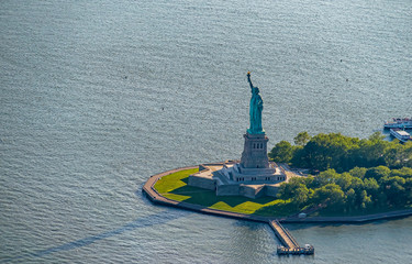 Aerial view of the Statue of Liberty in New York, NY © Tierney