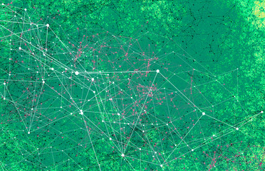 Abstract technology AI geometric futuristic lines background