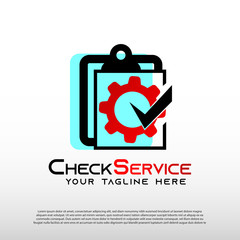 mechanic logo with check services concept, repair icon, illustration element-vector
