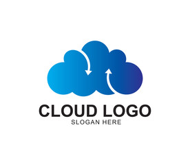 cloud modern logo vector  icon