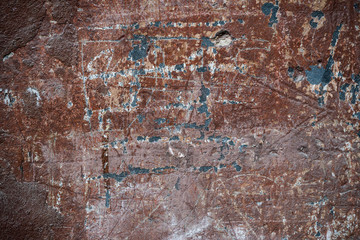 Texture of an old wall covered with paint. Background image of a worn paint coated surface