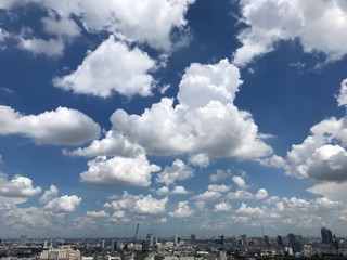 clouds over city