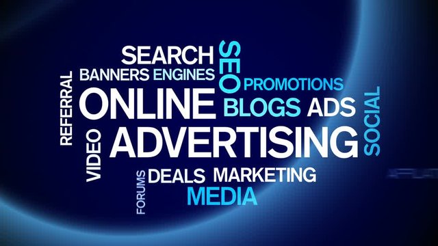 4k Online Advertising Animated Tag Word Cloud;Text Design Animation;Kinetic Typography.