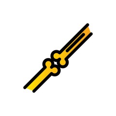 knee bone filled line vector icon