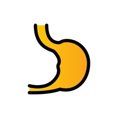stomach filled line vector icon