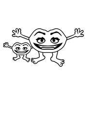 kind paar 2 freunde papa mama familie team kleines niedliches monster cartoon clipart gesicht vampir kopf augen mund scharfe zähne cool comic lachen grinsen lustig frau wimpern
