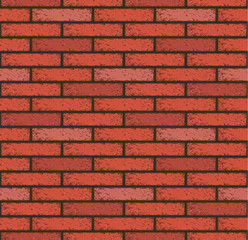 old red brick pattern seamless wall, vector wallpaper texture background, illustration