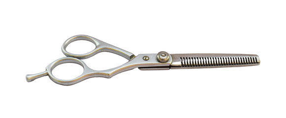 Hair cutting scissors, Isolated on a white background