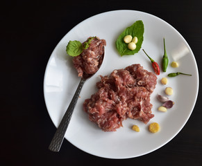 Place on prepared ground meat cooking spoon.