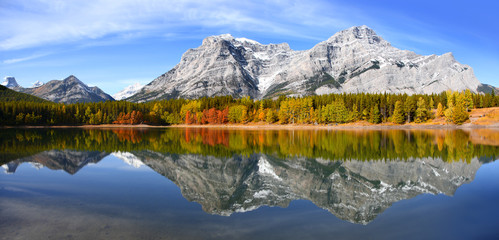 Scenic Wedge pond landscape in Alberta Canada