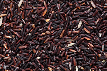 background from riceberry rice, Thai riceberry rice background