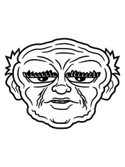großvater opa papa comic alter mann gesicht cartoon design cool clipart augen mund kopf falten hässlich müde dicke augenbrauen