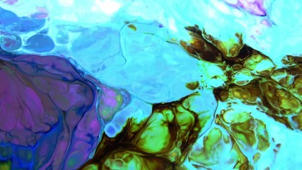 Nice Ink Abstract Psychedelic Paint Liquid Motion Background Texture Video.