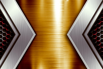 Obraz premium metal background with metal framing and old texture